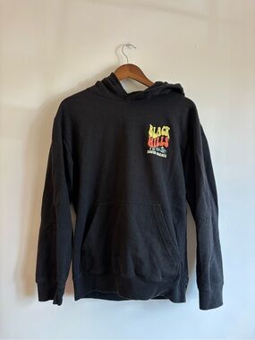Black 'Black Hills' Graphic Hoodie Sweatshirt